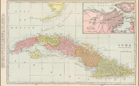 Cram Map of Cuba (1892)