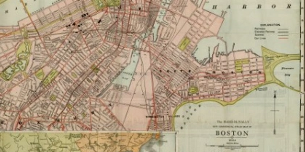 Rand McNally Pocket Map of Boston (1912)