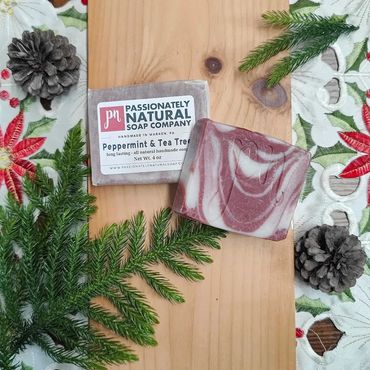 Handmade All-Natural Peppermint & Tea Tree Vegan Soap