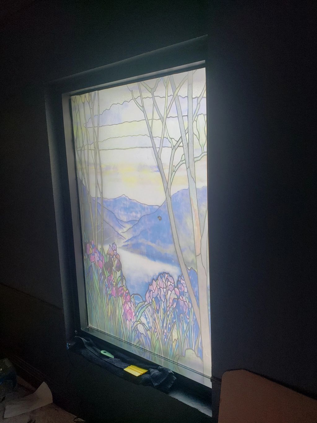 Beautiful natural lighting flows through our tinted stained glass style windows.