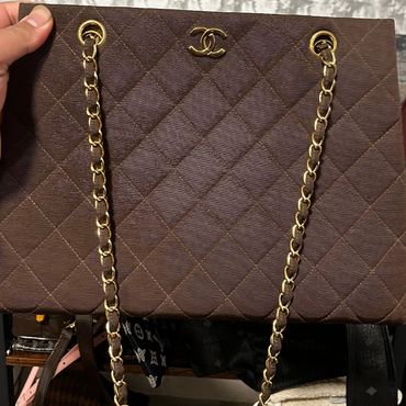 Chanel Matelasse Chain Shoulder Bag, Brown