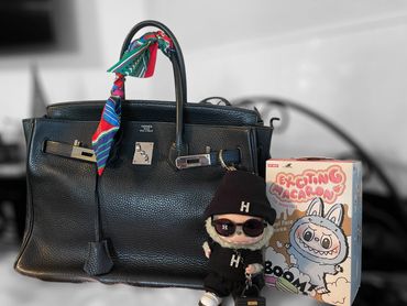 Hermes Birkin 35 Togo Black Leather. Impossible to source! Call for pricing. Labubu-free with bag.