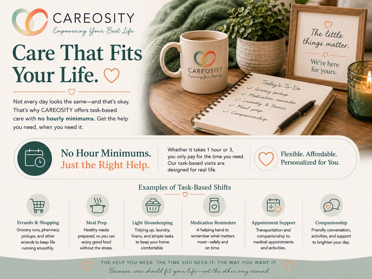 Flexible home care scheduling. Professional and compassionate home care. Caregivers. Senior care at