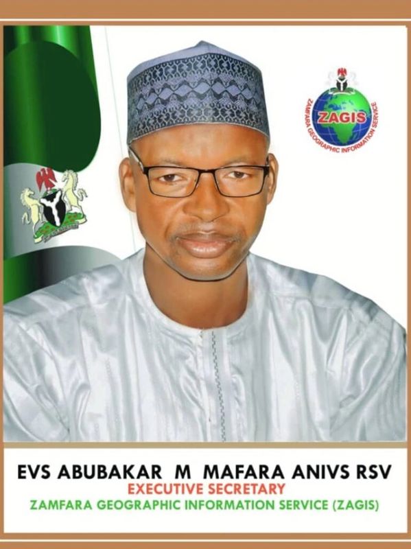 Portrait of EVS Abubakar M Mafara, Executive Secretary of Zamfara Geographic Information Service.