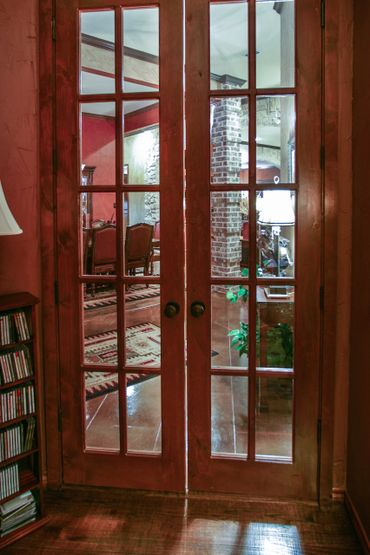 An interior French door