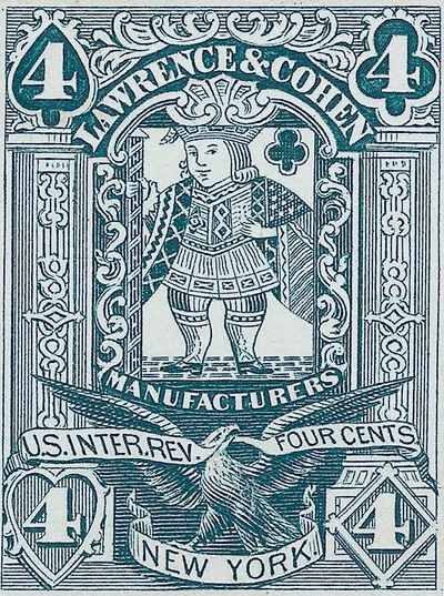 Lawrence & Cohen - 4 Cent Private Die Stamp - Internal Revenue - circa 1864