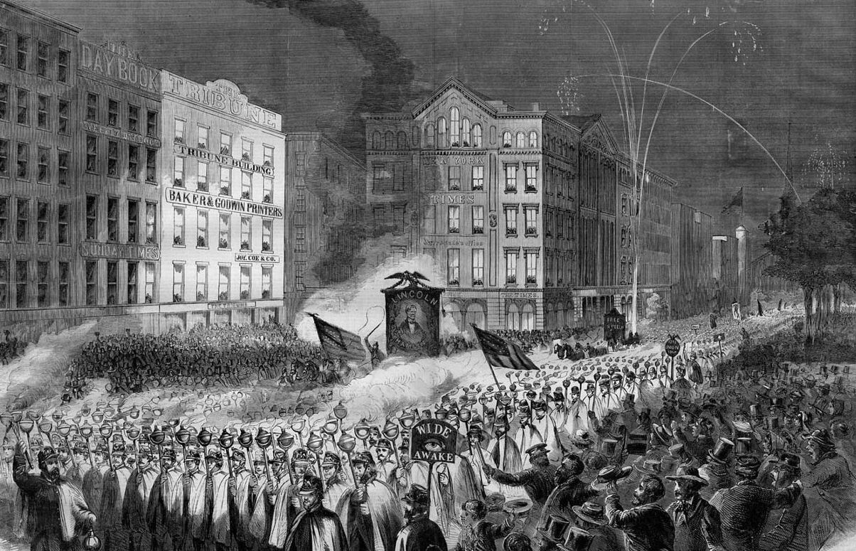 Lawrence & Cohen’s New York - Wide Awake Rally - Abraham Lincoln - circa 1860