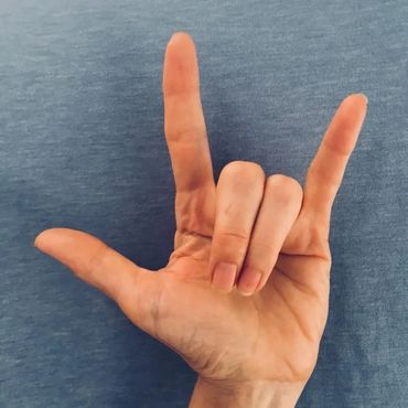 "I Love You" ASL Sign Language Symbol