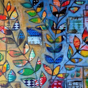 Blue
20" X 16"
Acrylic paint, charcoal, paper on stretched canvas