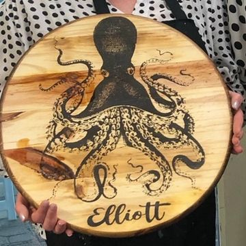 Wood Burning using Torch Paste! One our favorites! Book in advance to assure product on hand!