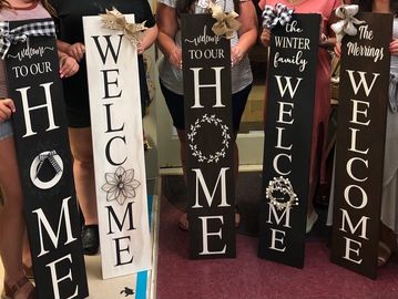 We love Porch Leaners! This is our favorite! You can do this @ your next Sip & Paint @ The Art Shed.