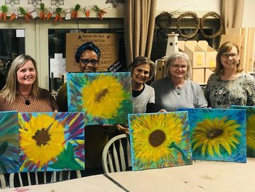 Our favorite Girls Night Out Sip & Paint @ The Art Shed!
You can paint this too w/your next GNO!