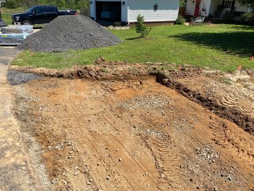 Establishing a driveway base