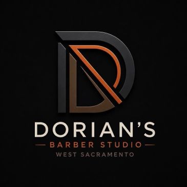 Logo of Dorian's Barber Studio in West Sacramento.