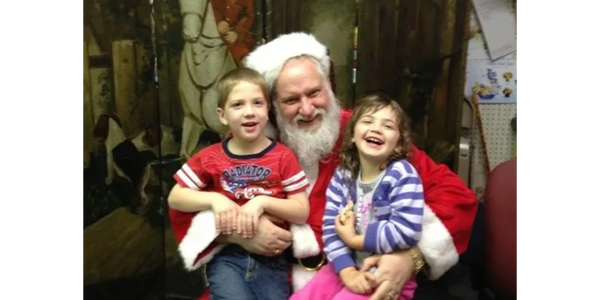 Santa Ernie with children