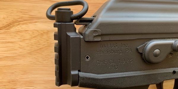 DDLES IWI Galil ACE stock adapter with QD sockets for mounting sling.
