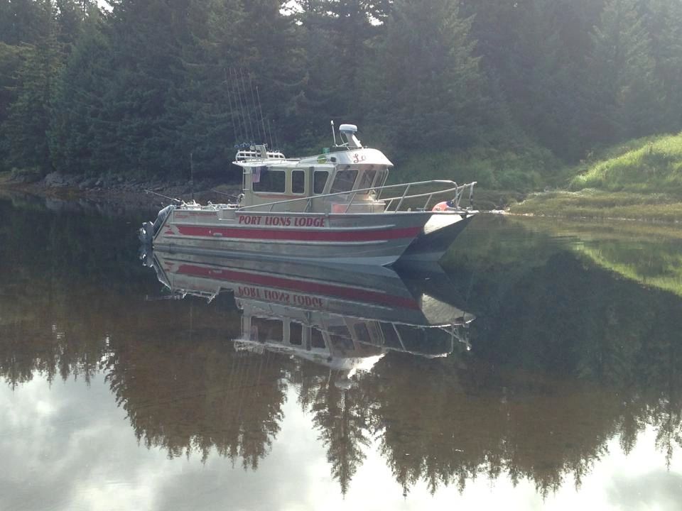30' Armstrong Catamaran in the calm waters of Kodiak