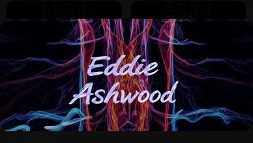 Eddie Ashwood name over colorful, abstract neon lines.