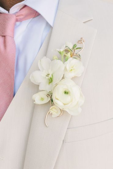 Classic White Lapel piece