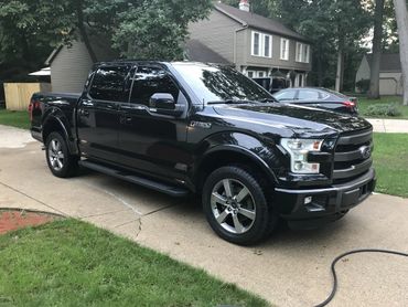 Polished and waxed vehicle