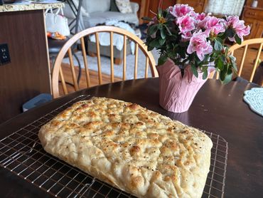 Sourdough Italian herb focaccia