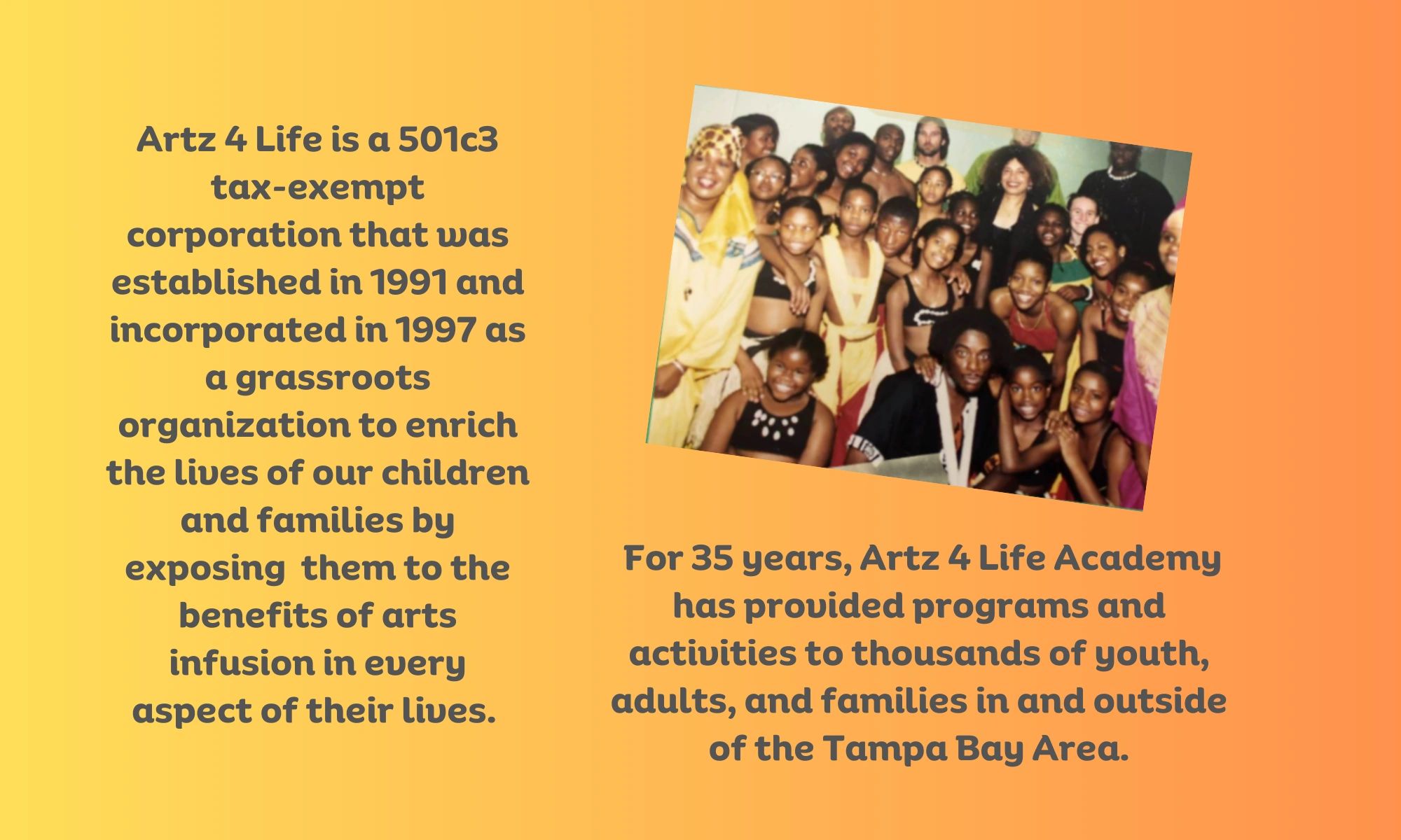 Introduction about Artz 4 Life 501c3.