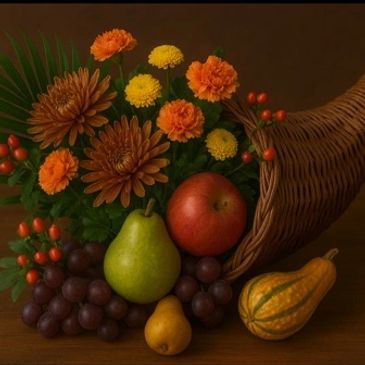 Of fruits with flour On the bucket