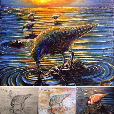 Steps Behind "Sandpipers ripple"