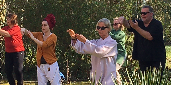 Gruppe macht Qigong online