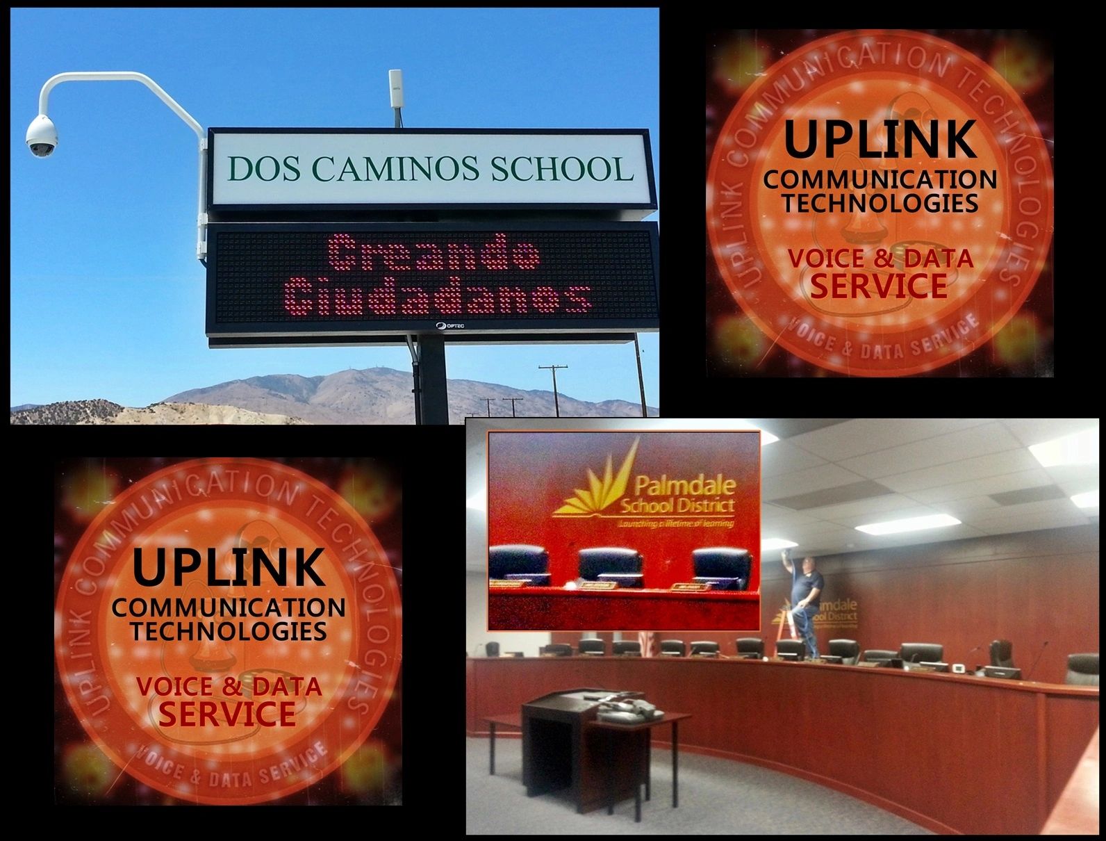 UPLINK Communication Technologies clients DOS CAMINOS School and PALMDALE School District