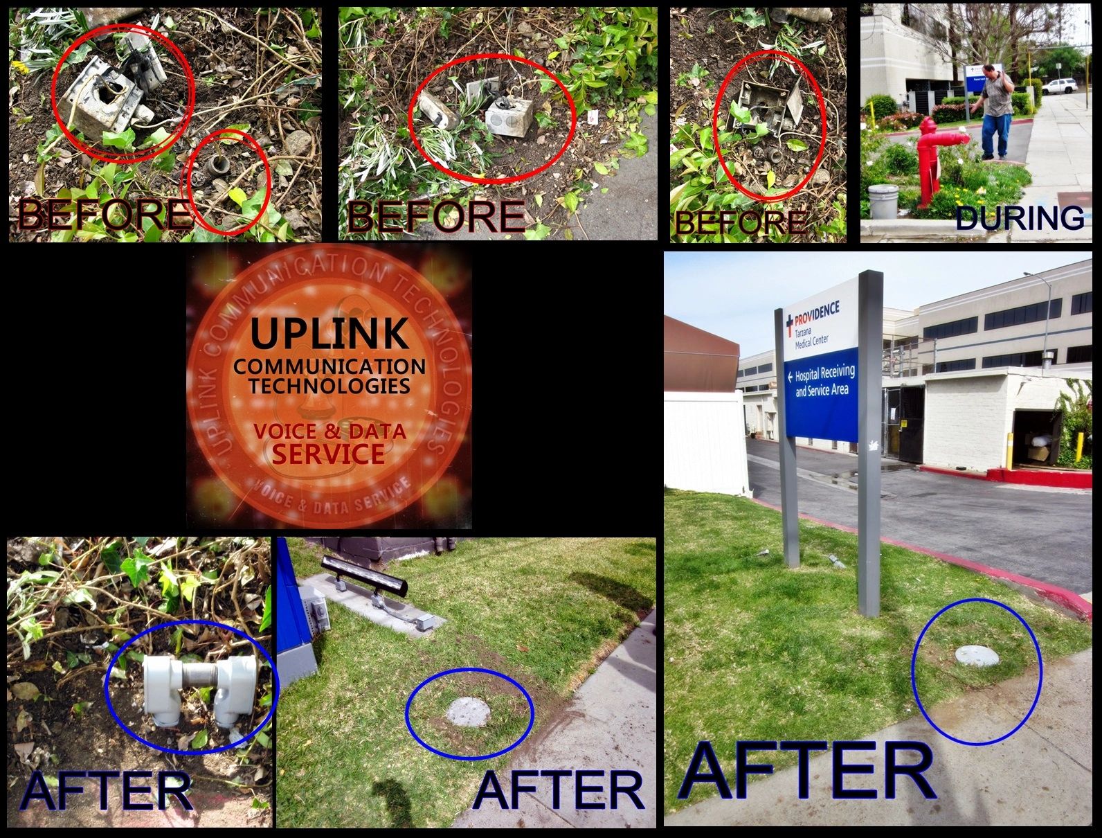 UPLINK Communication Technologies, voice and data service, before and after #1