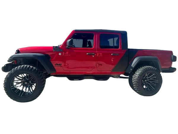 Jeep gladiator 
3.5" rough country lift kit  
22x12 gear off road wheels 
4 brand new M/T Tires