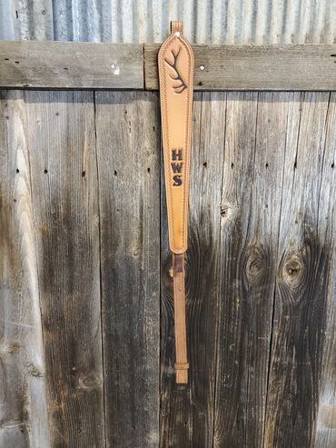 Custom leather rifle sling