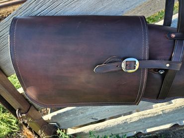 Custom leather rifle scabbard