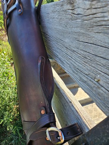 Custom leather rifle scabbard