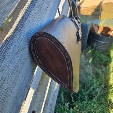 Custom leather rifle scabbard