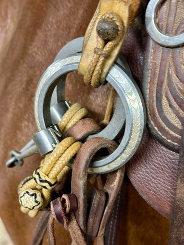 Custom o ring bit with silver inlay & brand