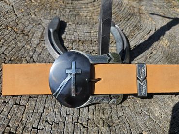 Ranger buckle with silver overlay