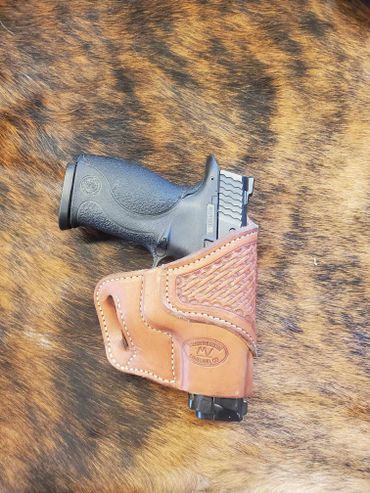 Custom out of the waist band leather holster