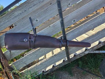 Custom leather rifle scabbard