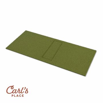 Custom golf simulator hitting mat