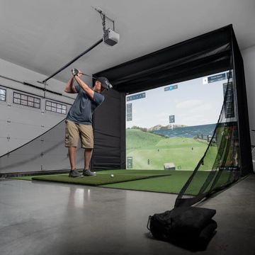 Custom golf simulator enclosure