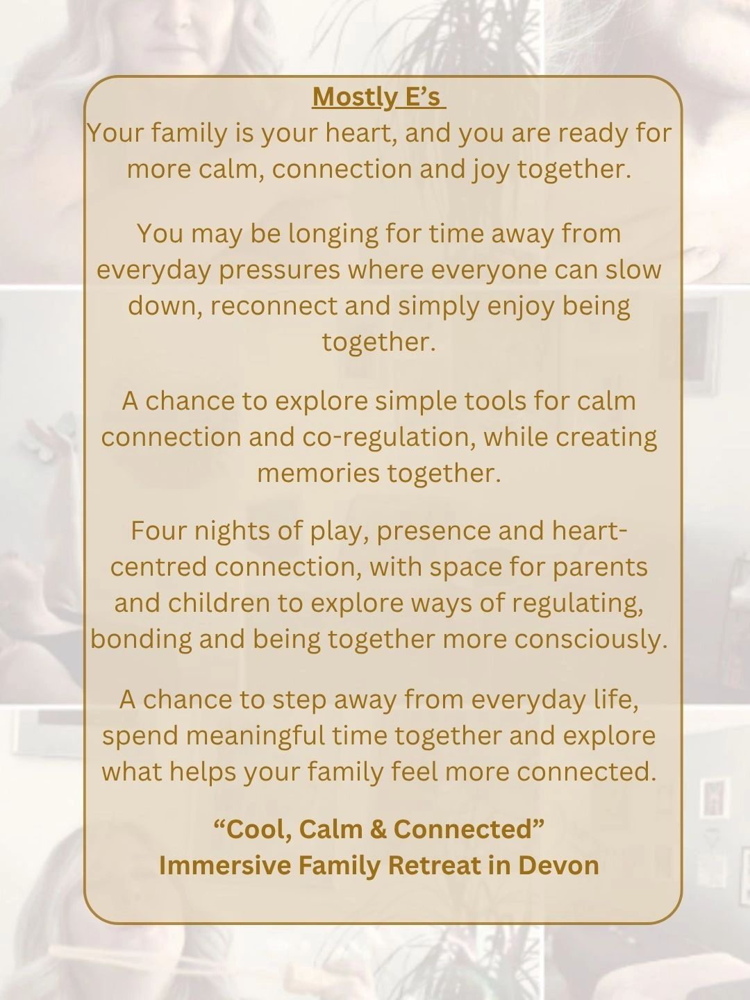 Family-focused retreat promoting calm, connection, and joy in Devon.