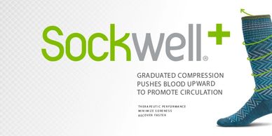Made in the USA, modern designed wool graduated compression socks with sustainable practices
