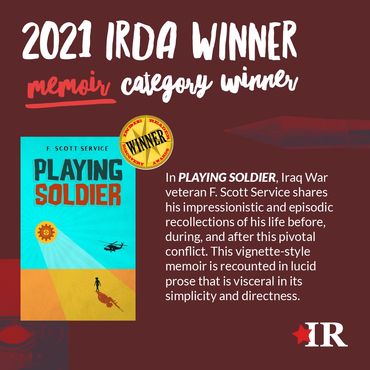 An image of author F. Scott Service for the Indie Reader Discovery Book Awards for Playing Soldier.