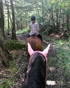 Blaze & George on a trail ride