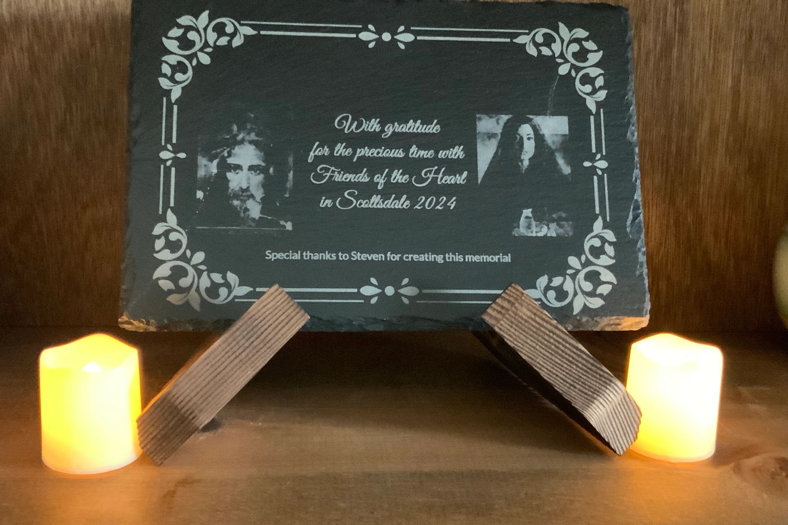 Celebrate all of life's precious moments with a personalized slate plaque memorializing each event.