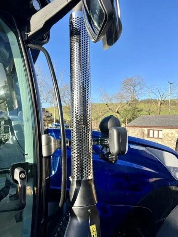 tractor exhaust guard polished stainless steel