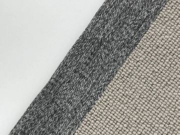 Close-up of three different textured surfaces in neutral colors.