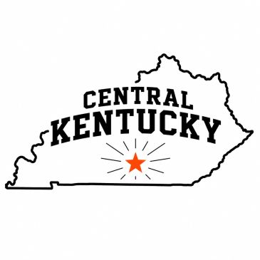Outline map of Kentucky with Central Kentucky text and a star.